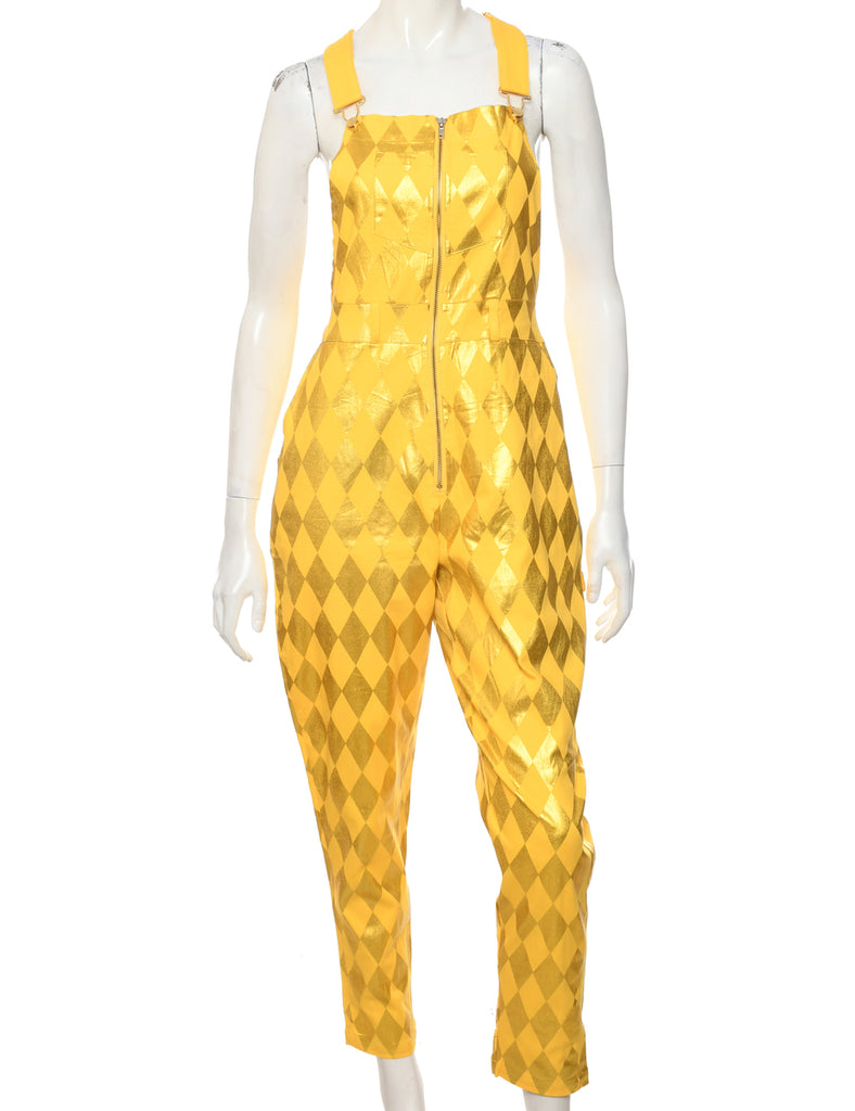 Geometric Yellow Jumpsuit - M