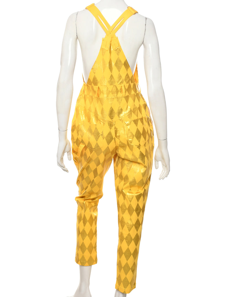 Geometric Yellow Jumpsuit - M