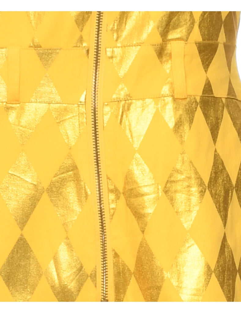 Geometric Yellow Jumpsuit - M
