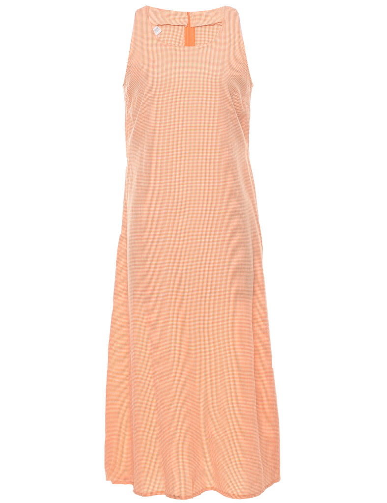 Gingham Orange Dress - M
