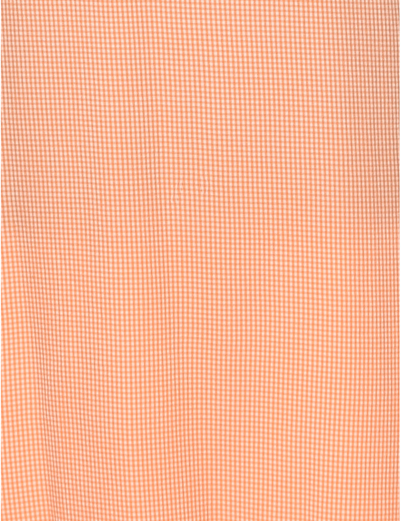 Gingham Orange Dress - M