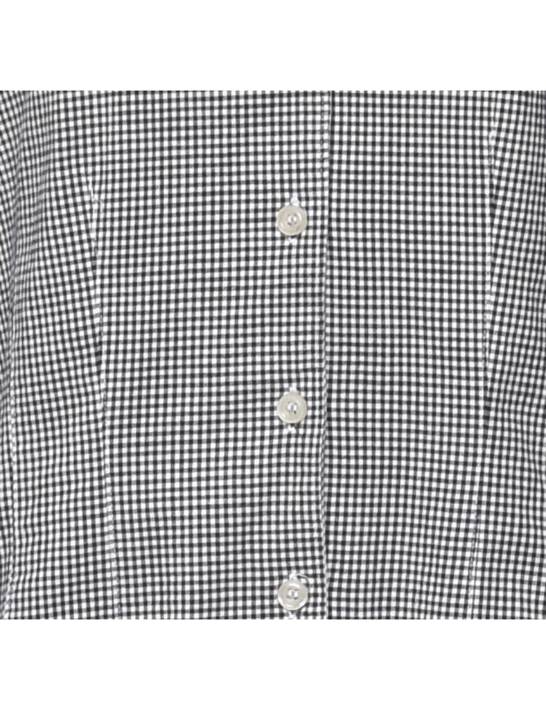 Gingham Pattern Blouse - L