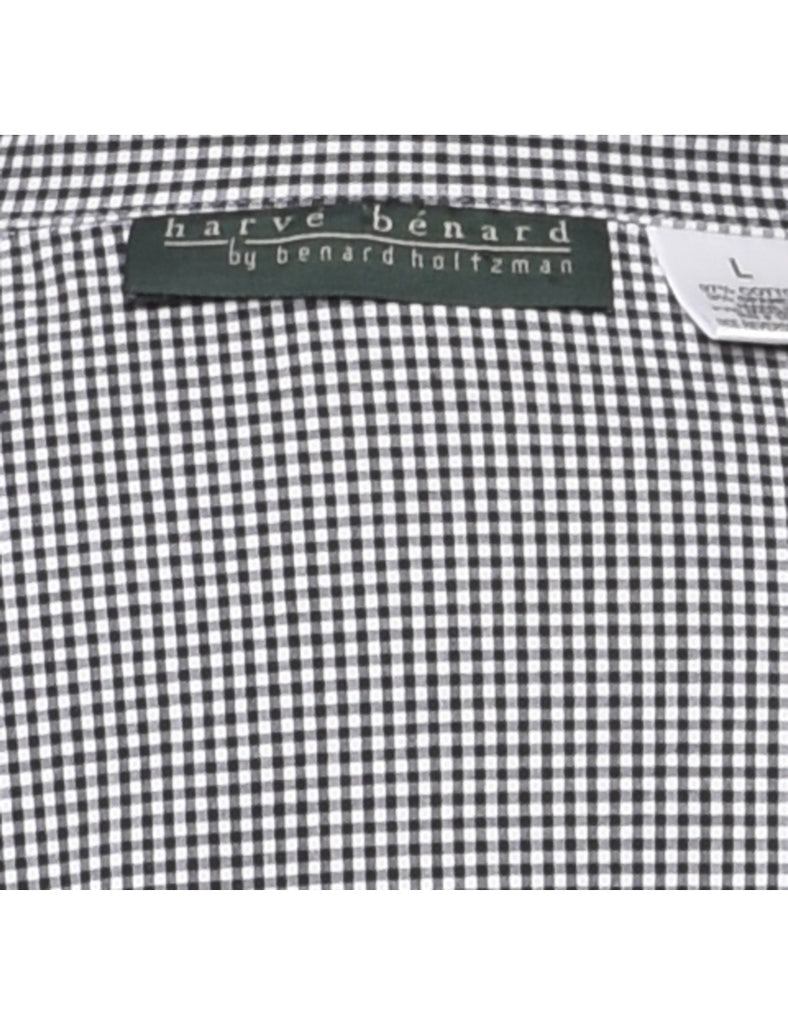 Gingham Pattern Blouse - L