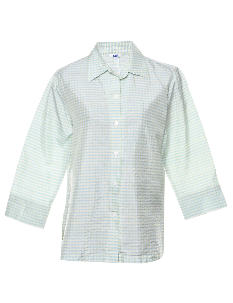 Gingham Pattern Shirt - M