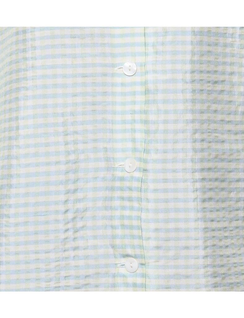 Gingham Pattern Shirt - M