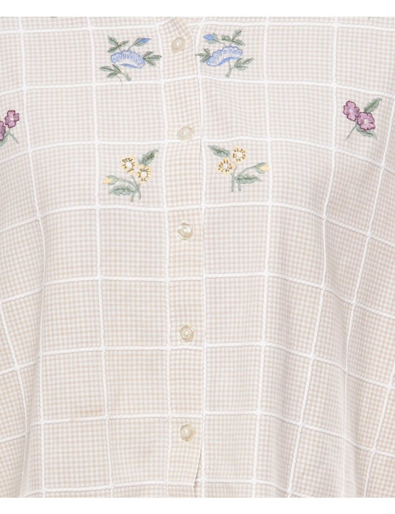 Gingham Pattern Shirt - M
