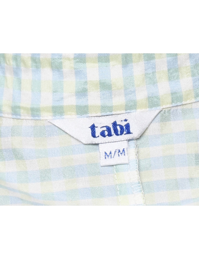 Gingham Pattern Shirt - M