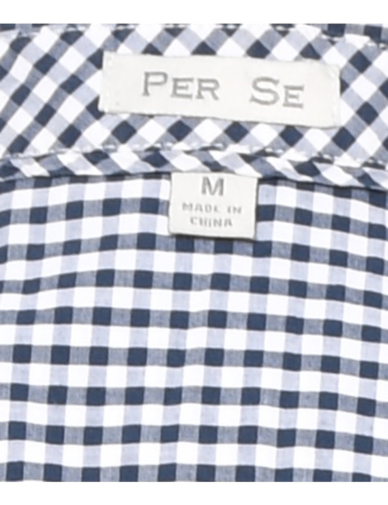 Gingham Pattern Shirt - M