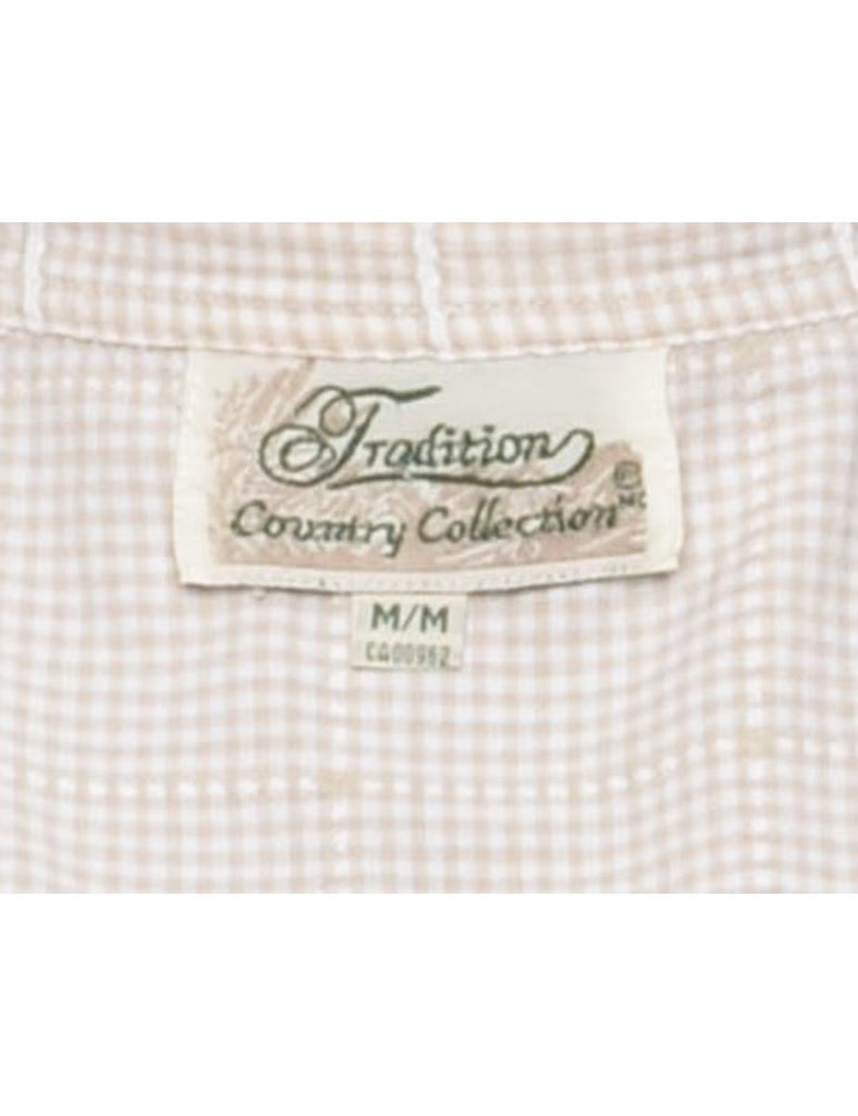Gingham Pattern Shirt - M