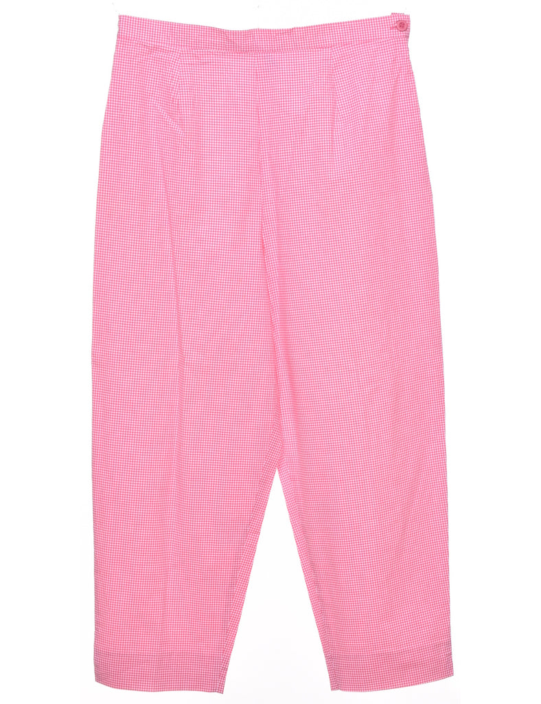 Gingham Pattern Trousers - W32 L25