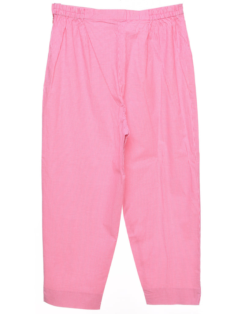 Gingham Pattern Trousers - W32 L25