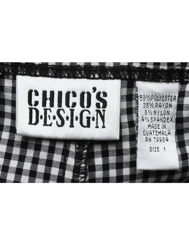 Gingham Pattern Trousers - W31 L26