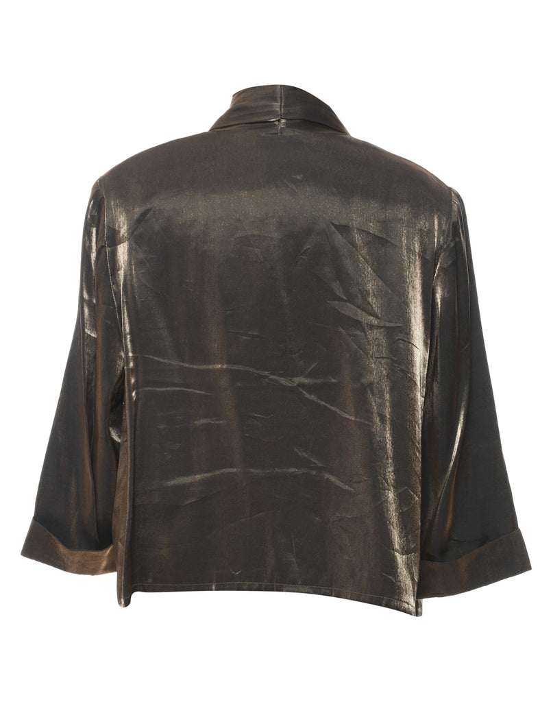 Gold Classic Metallic Evening Jacket - L