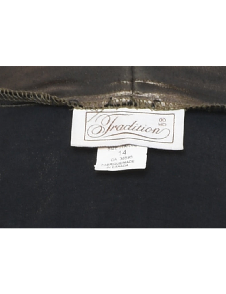 Gold Classic Metallic Evening Jacket - L