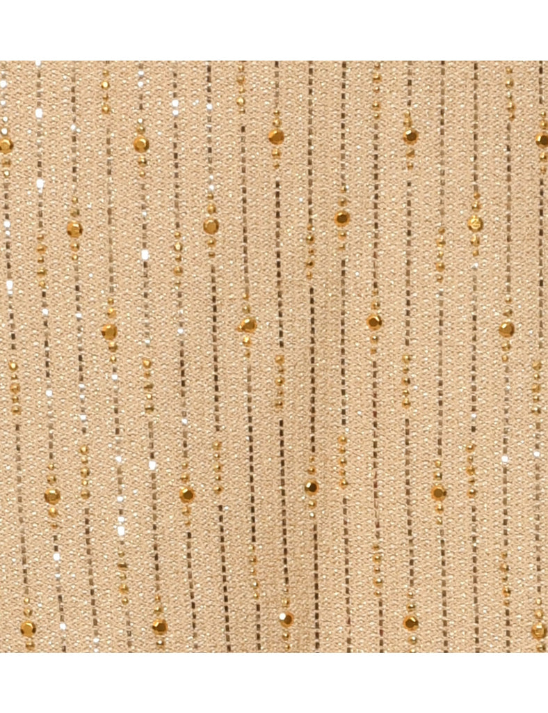 Gold Midi Skirt - M