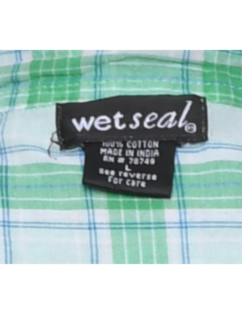 Green Checked Shirt - L