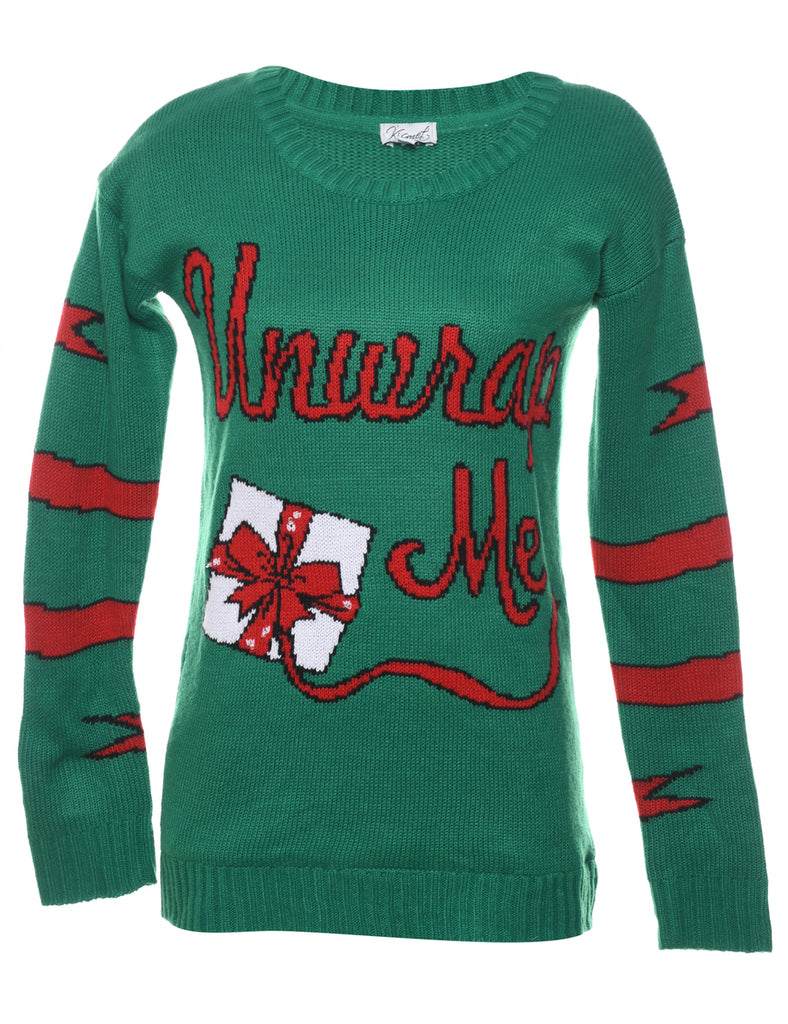 Green Christmas Jumper - M