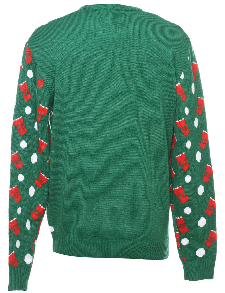 Green Christmas Jumper - S