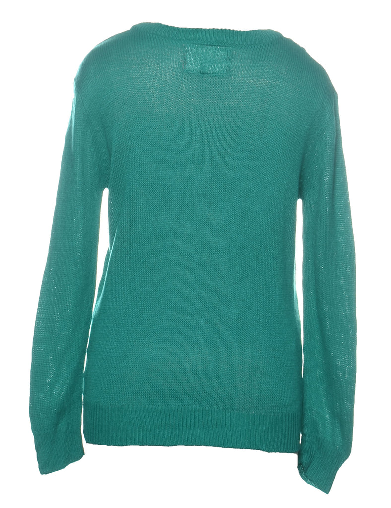 Green Christmas Jumper - L