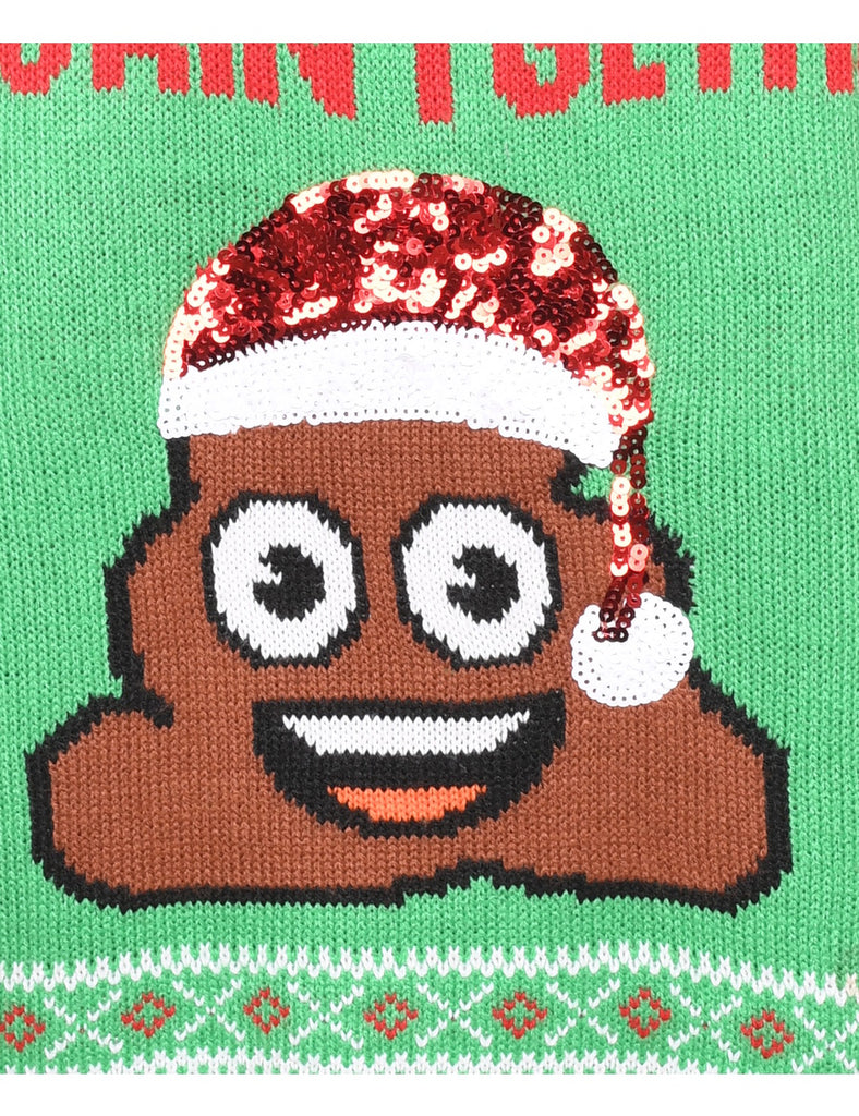 Green Christmas Jumper - M