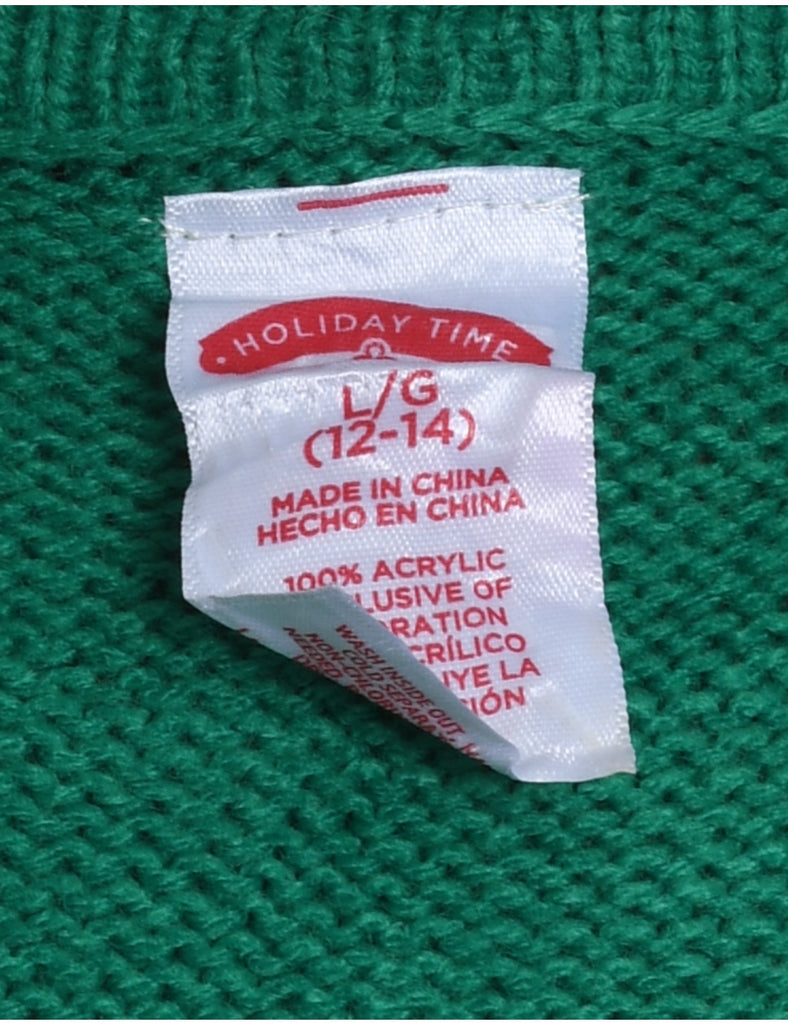 Green Christmas Jumper - L