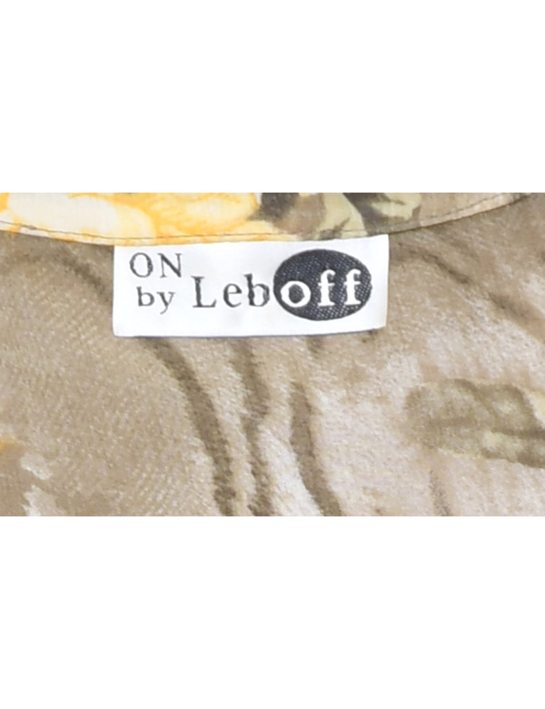 Green Floral Blouse - L
