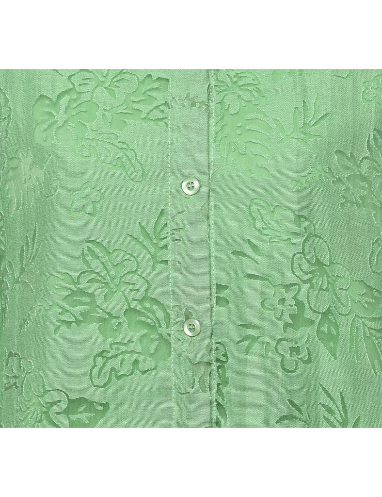Green Floral Shirt - L
