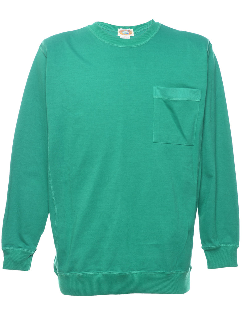 Green Plain Sweatshirt - M