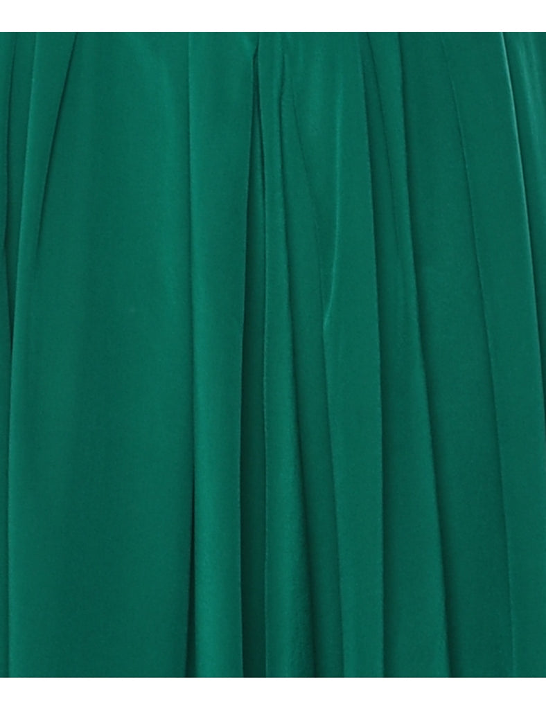 Green Silk Dress - M