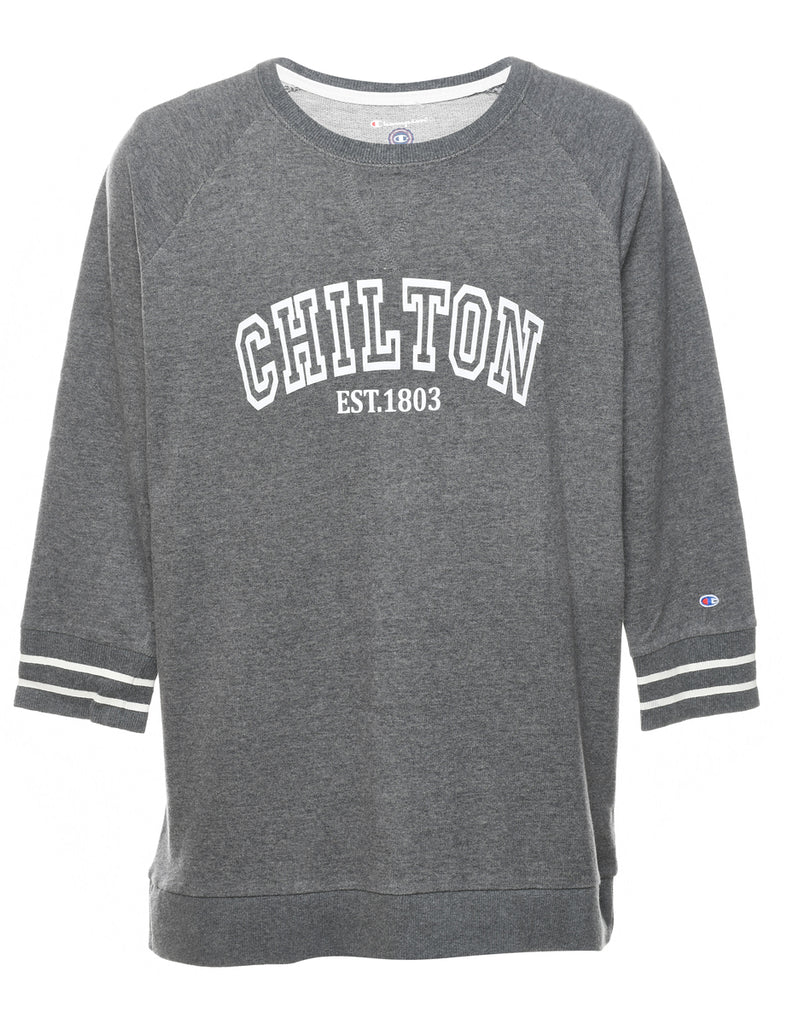 Grey Chilton Champion Printed Sweatshirt - L