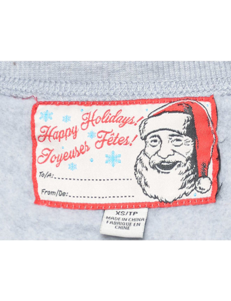 Grey Christmas Sweatshirt - XS