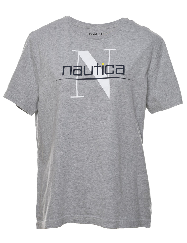 Grey Nautica Printed T-shirt - M