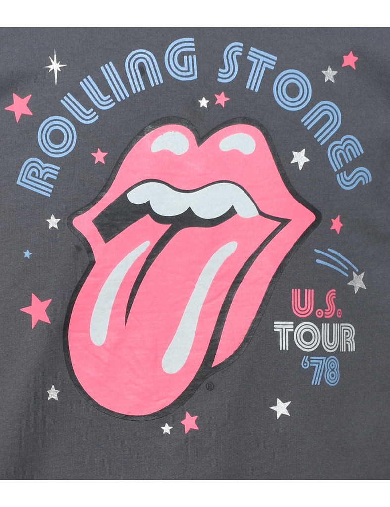 Grey Rolling Stones Printed Sweatshirt - M