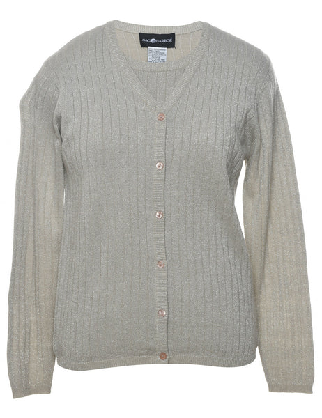 Grey Glitter Cardigans Women's Grey Sparkly Cardigan Grey, S