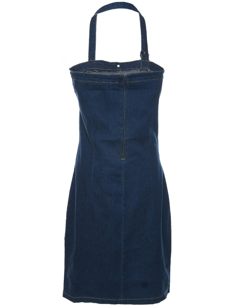 Halter Denim Dress - L
