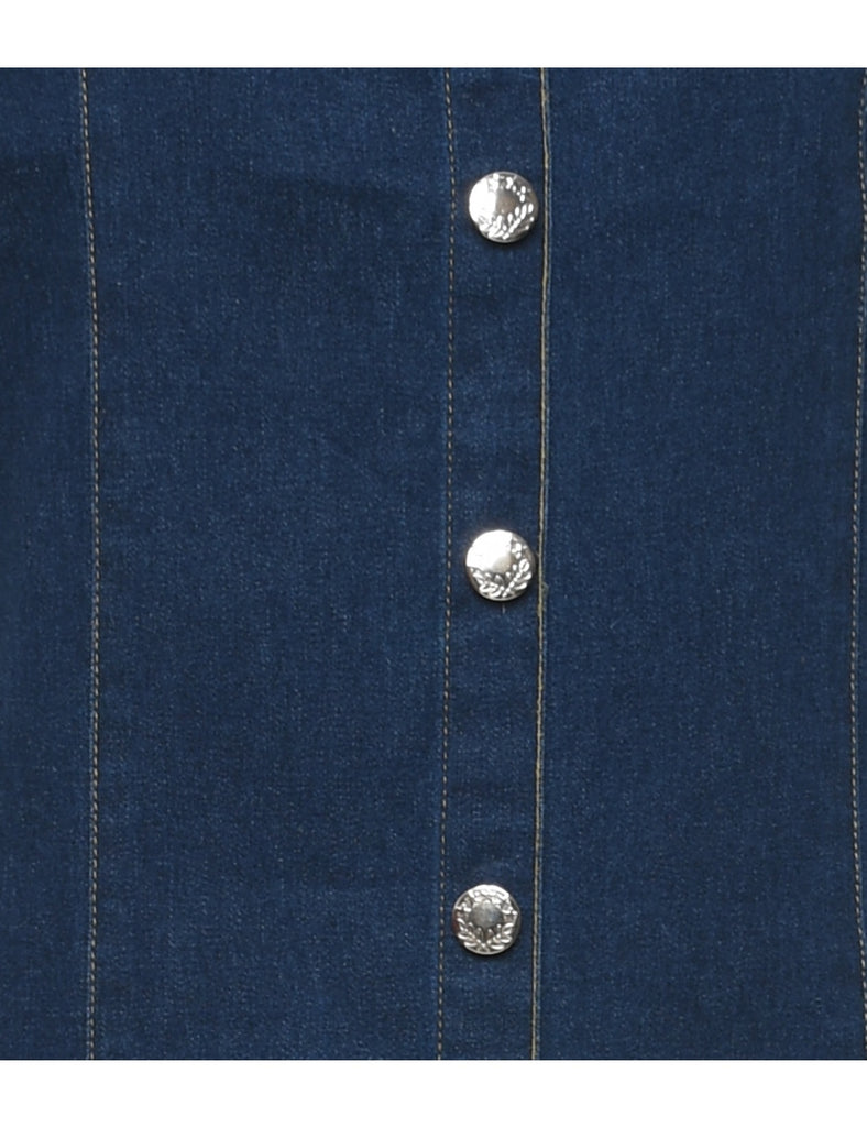 Halter Denim Dress - L