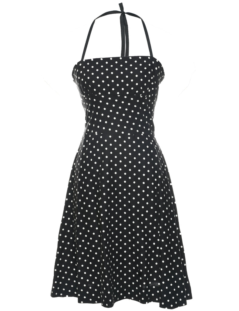 Halter Neck Polka Dot Dress - S