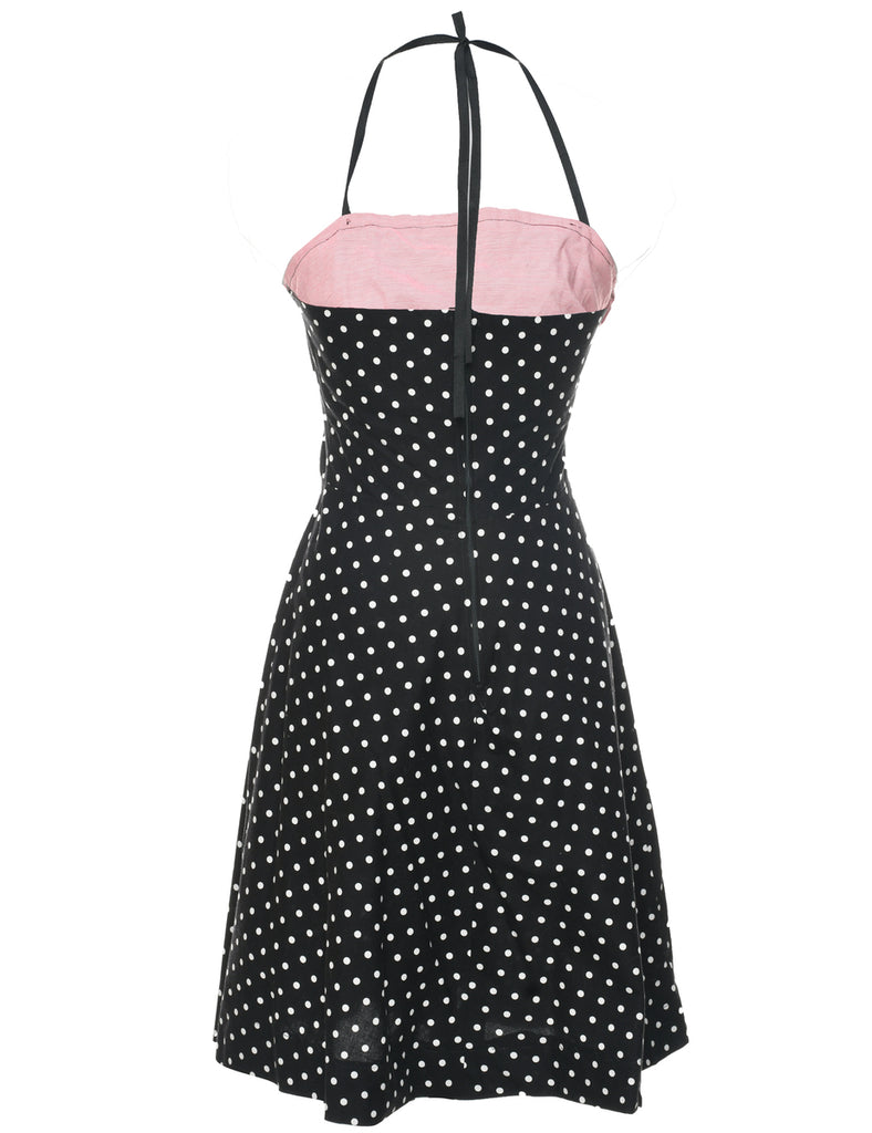 Halter Neck Polka Dot Dress - S