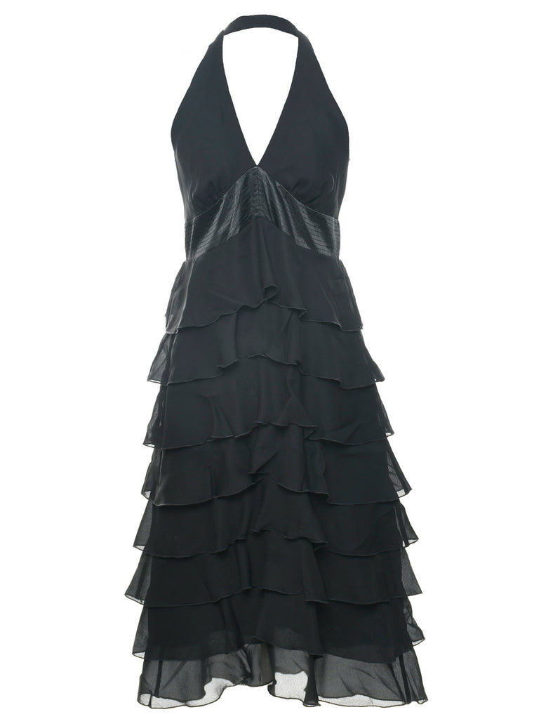 Halter Ra Ra Evening Dress - S