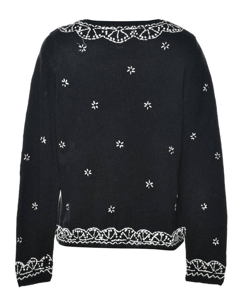 Hand Embroidered Cardigan - M