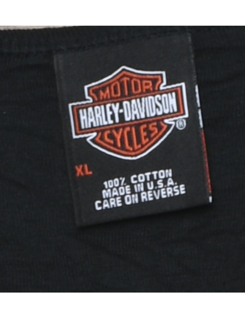 Harley Davidson Black & Orange Y2K Vest - M