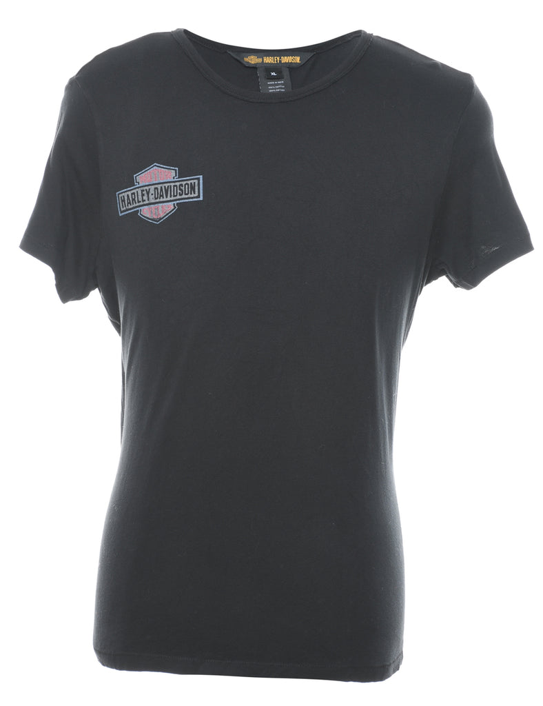 Harley Davidson Black Printed T-shirt - XL