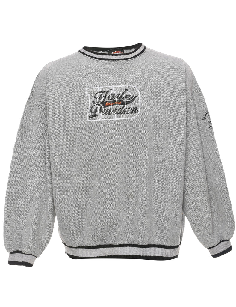 Harley Davidson Embroidered Sweatshirt - XL