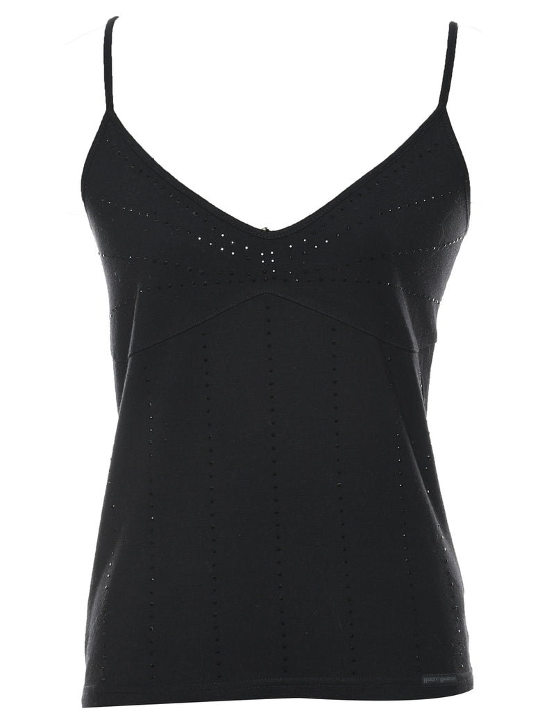 Harley Davidson Y2K Plain Black Vest - S