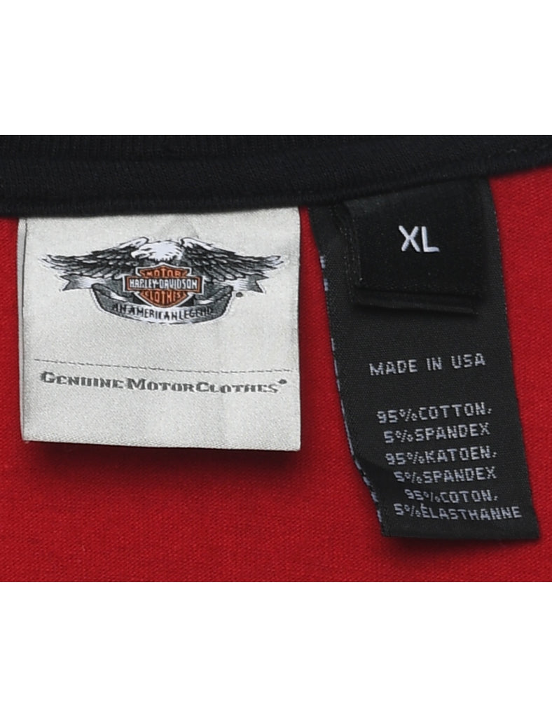 Harley Davidson Y2K Printed T-shirt - XL