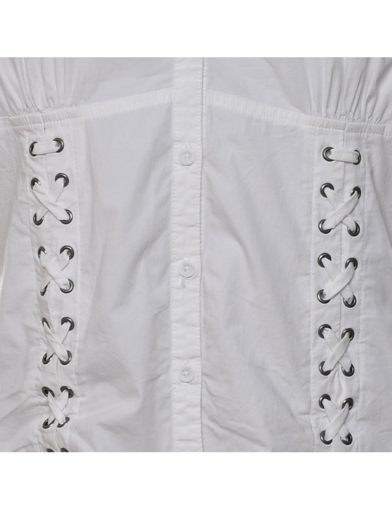 Harley Davidson Y2K White Shirt - L