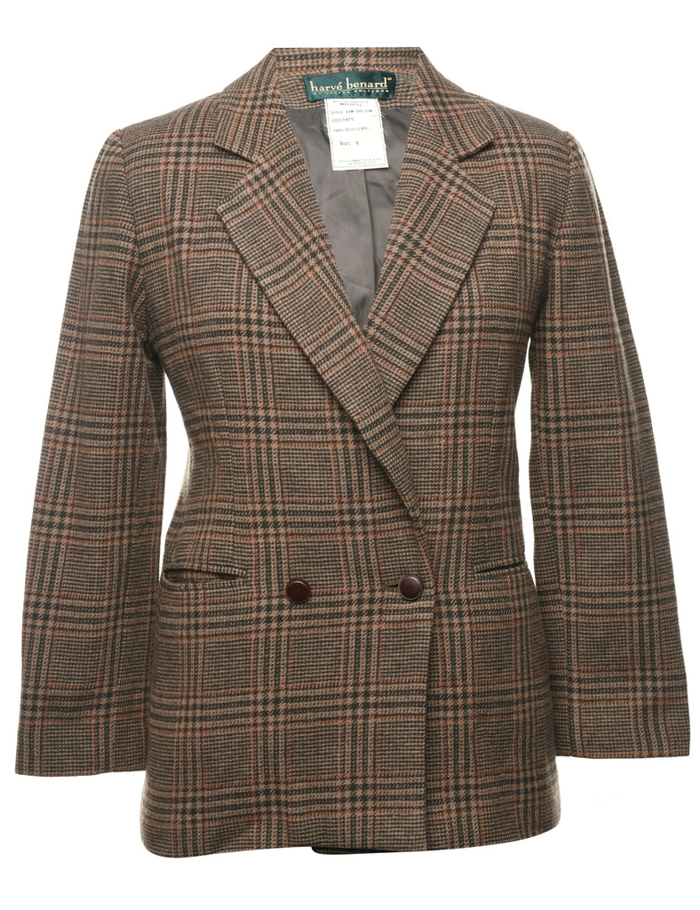 Harvey Benard Checked Blazer - L