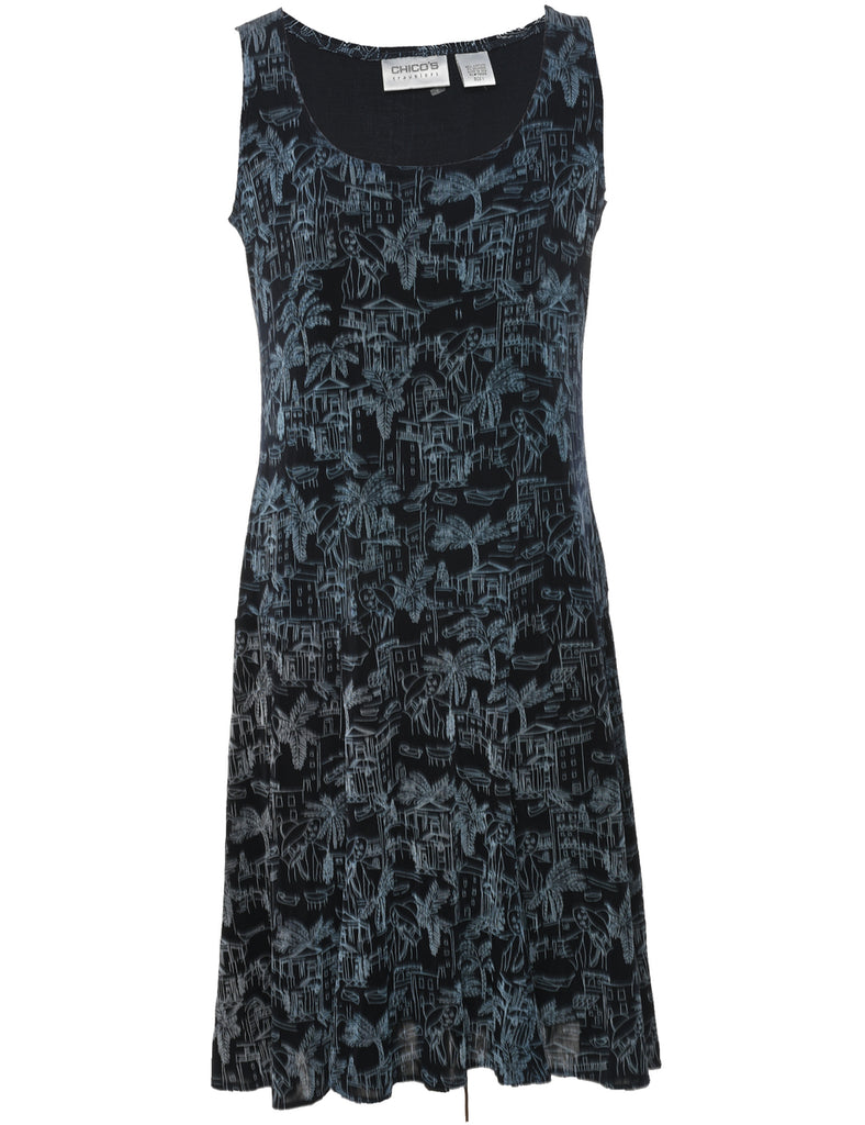 Hawaiian Print Dress - M