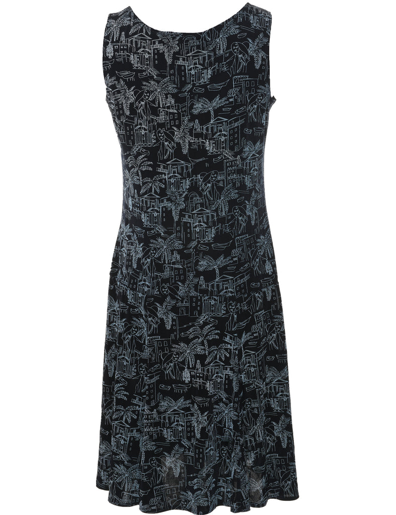 Hawaiian Print Dress - M