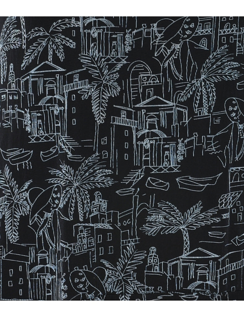 Hawaiian Print Dress - M